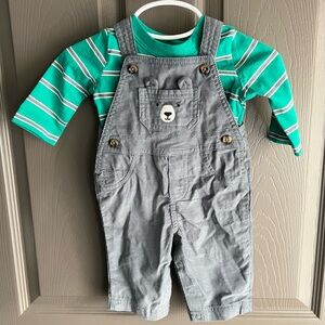 Adorable Bear Overall 2 Piece Set